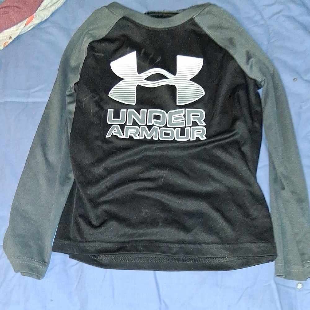 Under Armour Black and Gray Kids Shirt